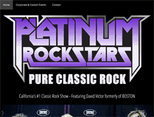 Tablet Screenshot of platinumrockstars.com